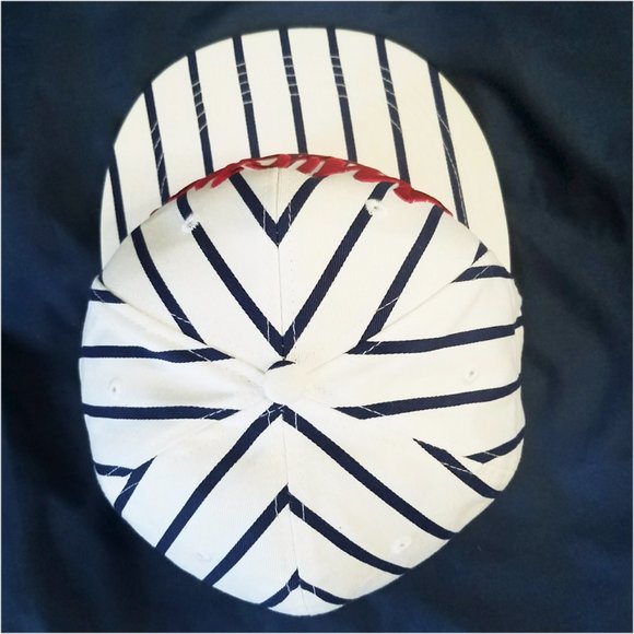Disney Parks Blue and White Striped Mickey Red Classic Baseball Cap NWT - Picture 5 of 8